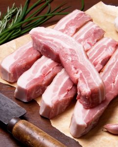 pork belly sliced