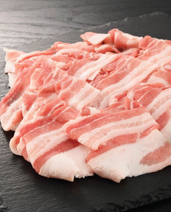 pork belly sliced