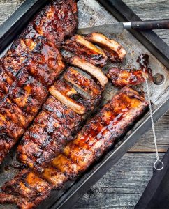 Baby Pork Ribs with BBQ Sauce