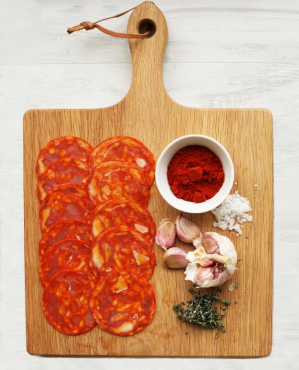 spanish chorizo slices