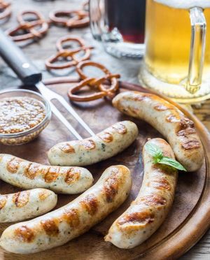 currywurst sausages