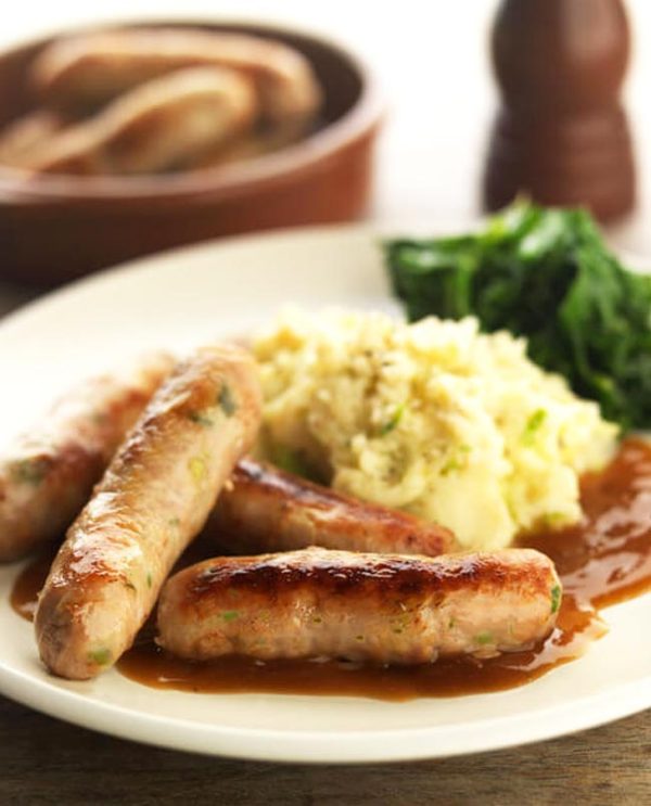 pork and leek sausages