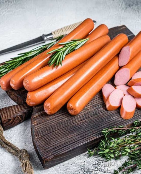 Smoked frankfurter sausages