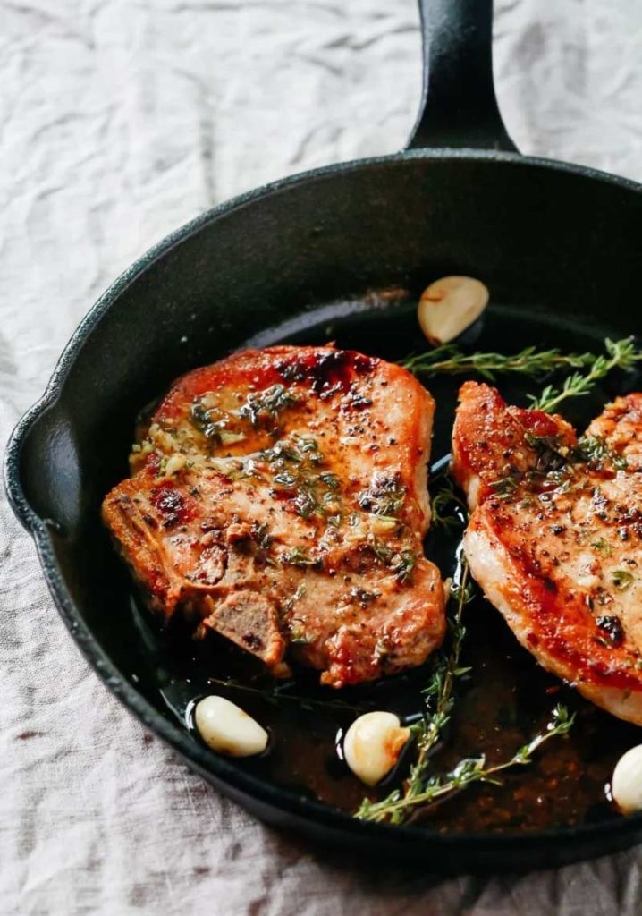 garlic butter pork chops boneless recipe