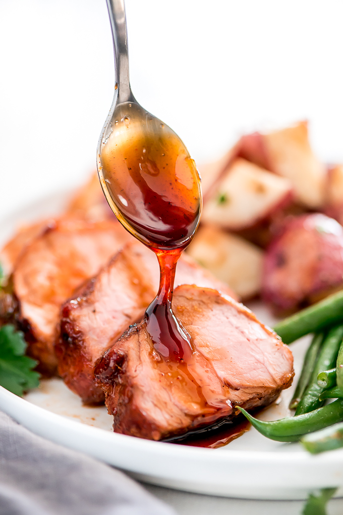 Grilled Pork Loin with Orange-Maple Glaze