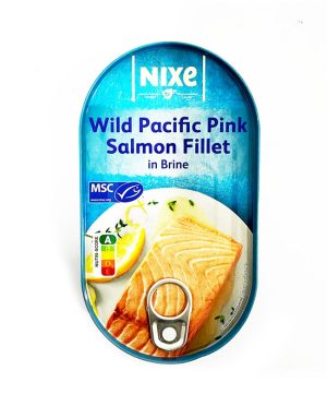 wild pacific pink salmon fillet in brine