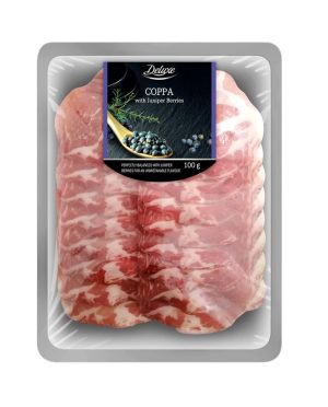 coppa with juniper berries