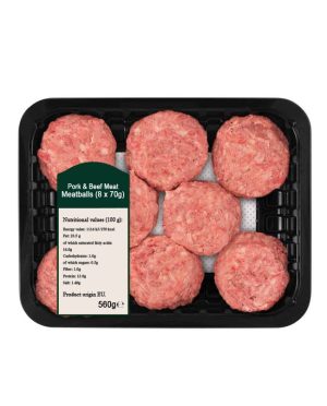 pork beef meatballs 560g