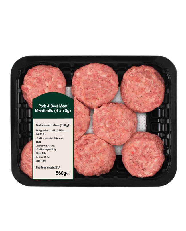 pork beef meatballs 560g